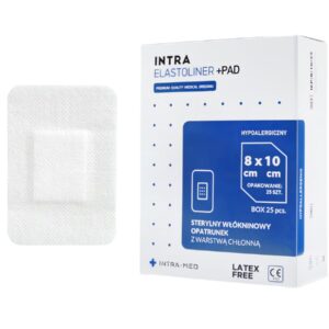 Verband mit Saugeinlage ELASTOLINER+PAD 8cm x 10cm 25Stk.